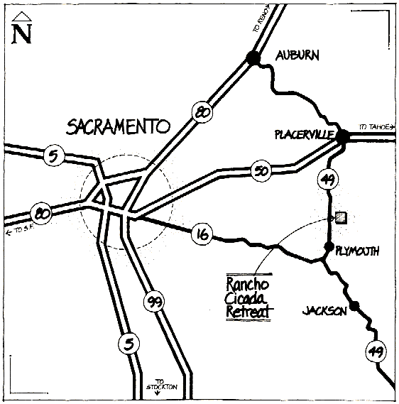 Map around Rancho Cicada