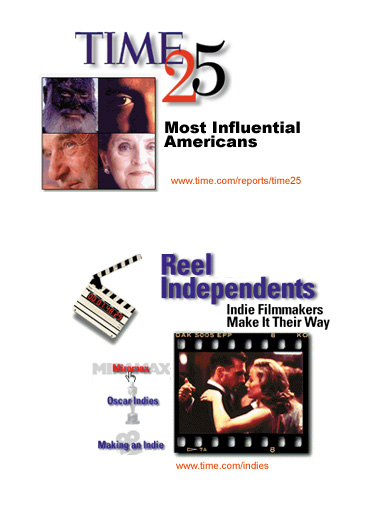 Time Magazine's 25 most influential people and independent filmmakers.