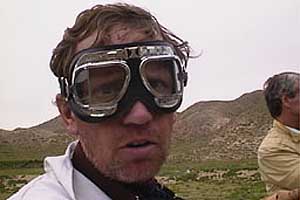 Etienne Veen ditched some gear, but not his racing 
goggles.