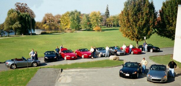 Everyone in front of their stooks!