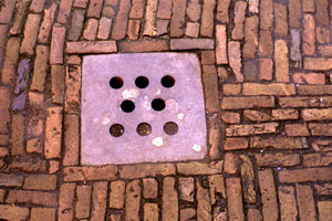 Courtyard Drain with Round Holes