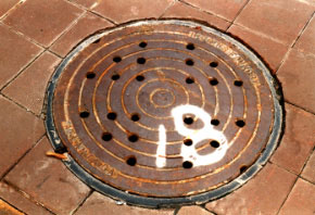 Brown Manhole Cover