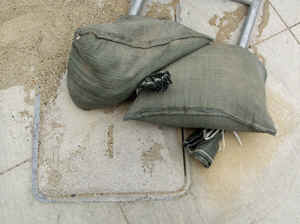 Square Cover with Green Bags
