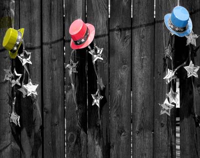 HATS ON FENCE