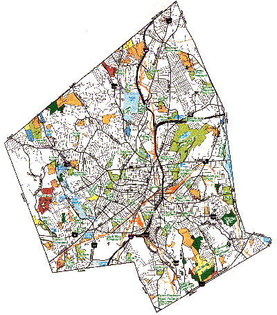 Worcester Open Space Map