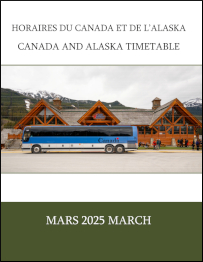 Pictured above is a sample cover for Canada and Alaska Timetable