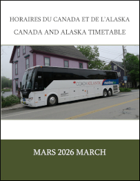 Pictured above is a sample cover for Canada and Alaska Timetable