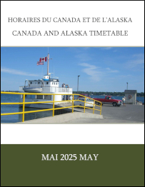 Pictured above is a sample cover for Canada and Alaska Timetable