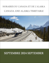 Pictured above is a sample cover for Canada and Alaska Timetable