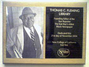 Thomas C. Fleming Library Plaque
