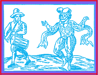 [An early woodcut of "Kemp's Jig"]