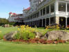 18 hole putting green in front of hotel