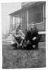 My dad, Stuart, on right in his Navy uniform. Clifford on left with their dog, Bing. Undated. 1945?
