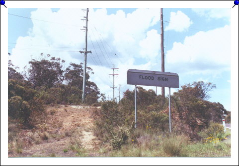 Blue Mountains - flood sign