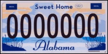 State of AL plate