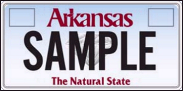 State of AR plate