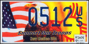 State of NM plate