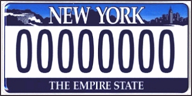 State of NY plate