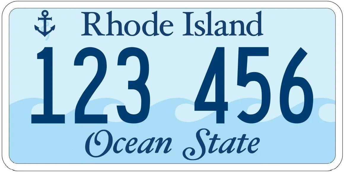 State of RI plate