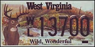 State of WV plate