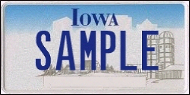State of IA plate