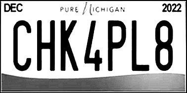 State of MI plate