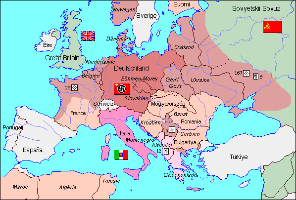 Map Nazi Europe