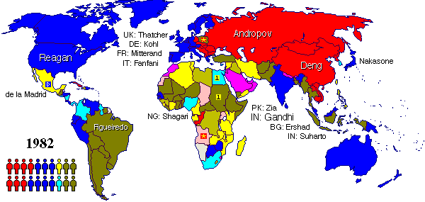 Map - Political Systems of the World in the 1980s