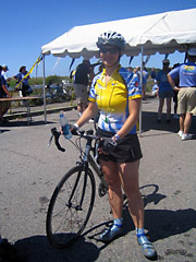 Emily at the Provincetown finish