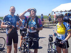 Ornoth, David & Emily at the finish