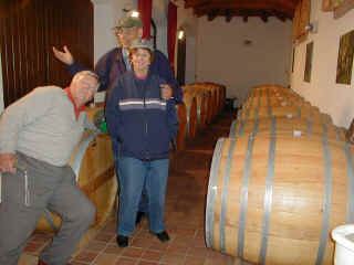 Tom, Maddy & Ernie have tasted enough wine!