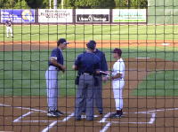 Exchanging lineup cards