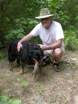 Yannick and dead armadillo